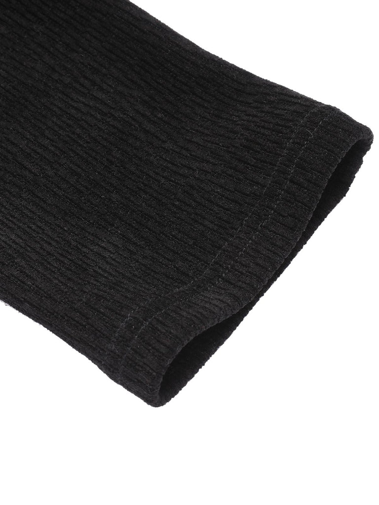 Giacca corta in maglia testurizzata nero anni '50