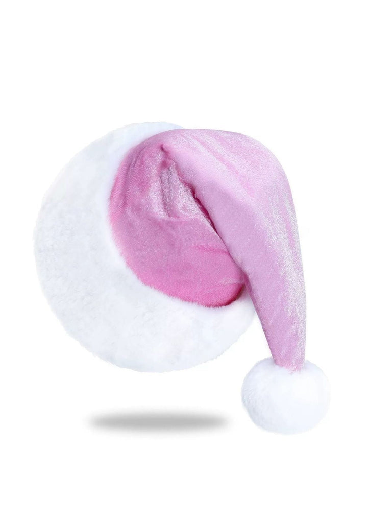 Cappello natalizio in velluto con finiture in pelliccia sintetica