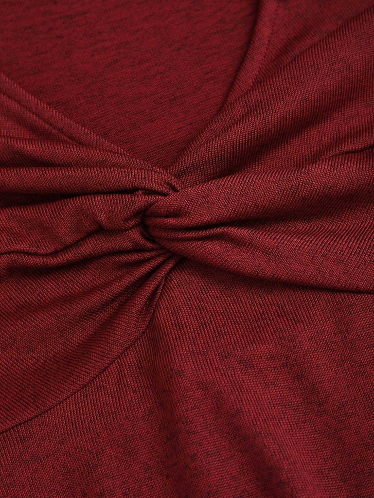 Giacca gotica con cappuccio e orlo asimmetrico rosso anni '80