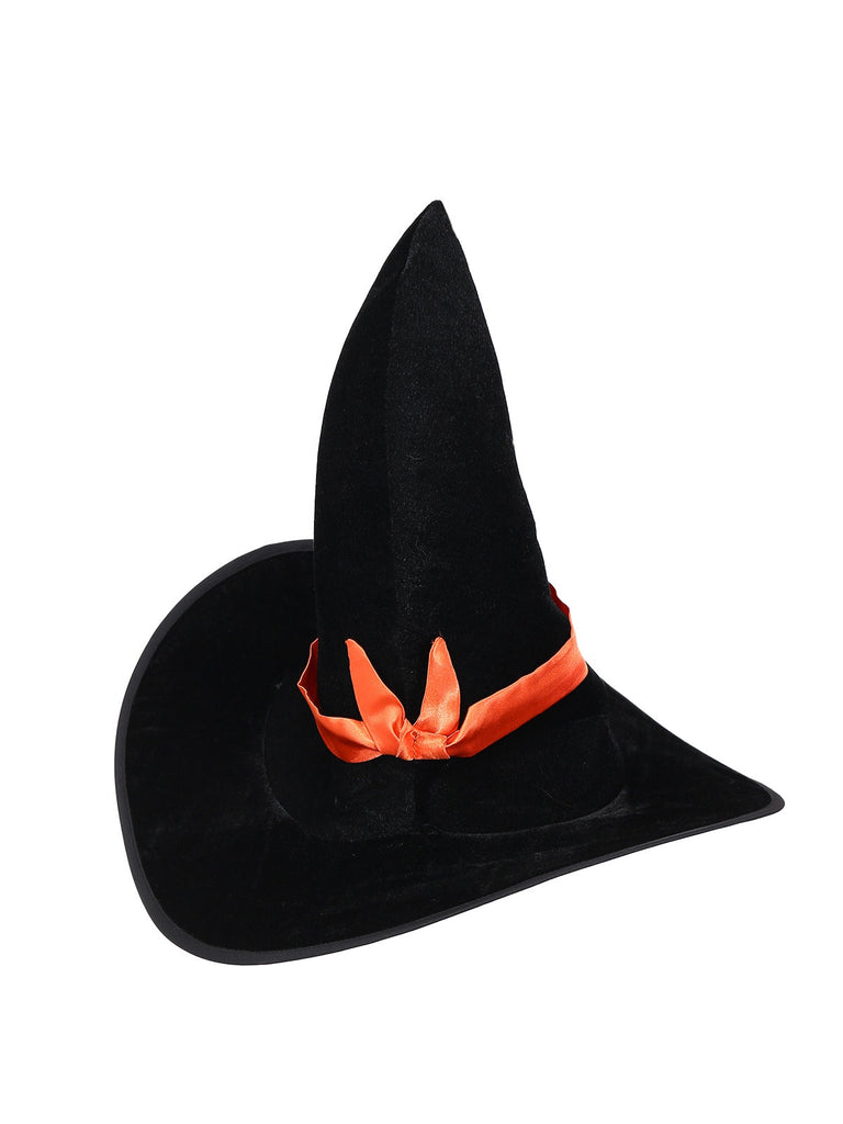 Abito pizzo floreale con mantello e cappello arancione anni '40