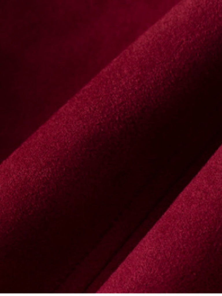 Giacca in pelle scamosciata con risvolto anni '80