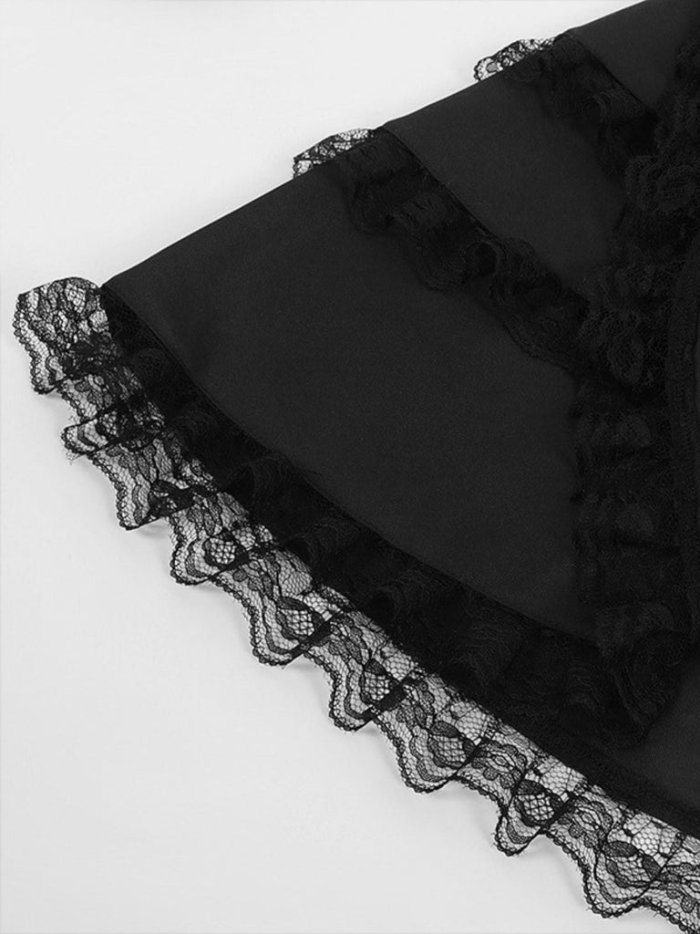 Giacca doppiopetto con risvolto e gonna a strati anni '50