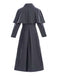 Cappotto a mantella Mercoledì in finta lana quadri grigio anni '50