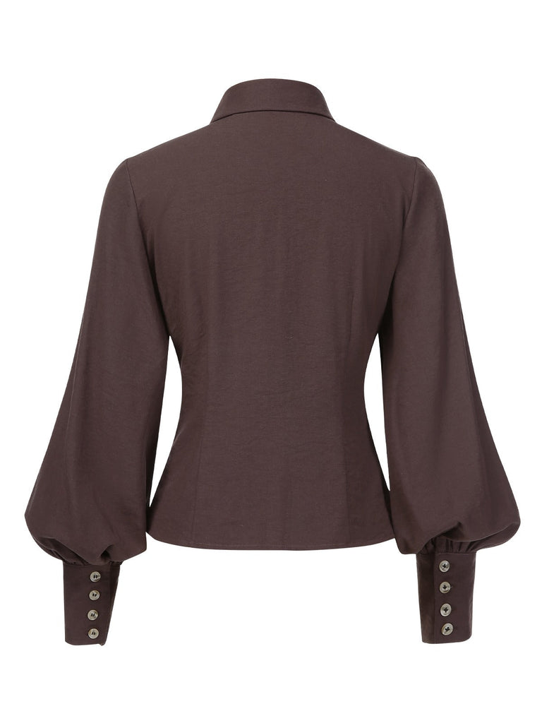 2PCS Abito con camicetta con maniche a lanterna anni '50