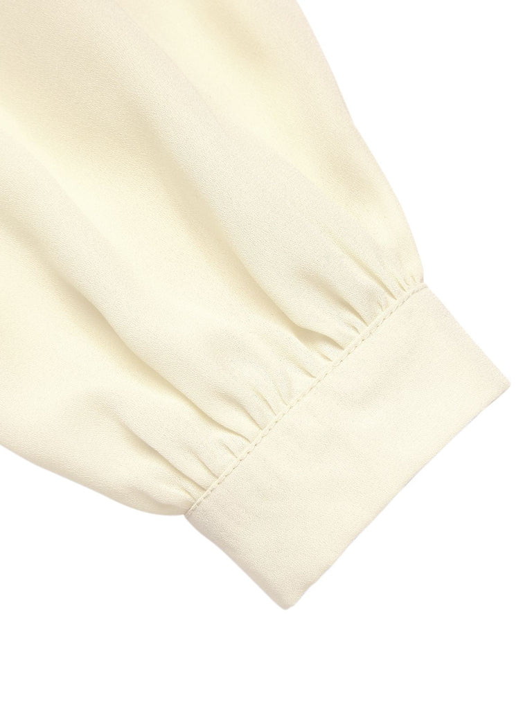 Abito a quadri con bottoni e fiocco marrone anni '60