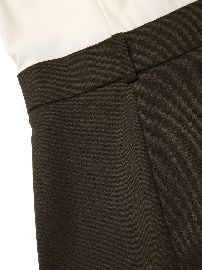 Abito a tubino e maniche lunghe marrone anni '60