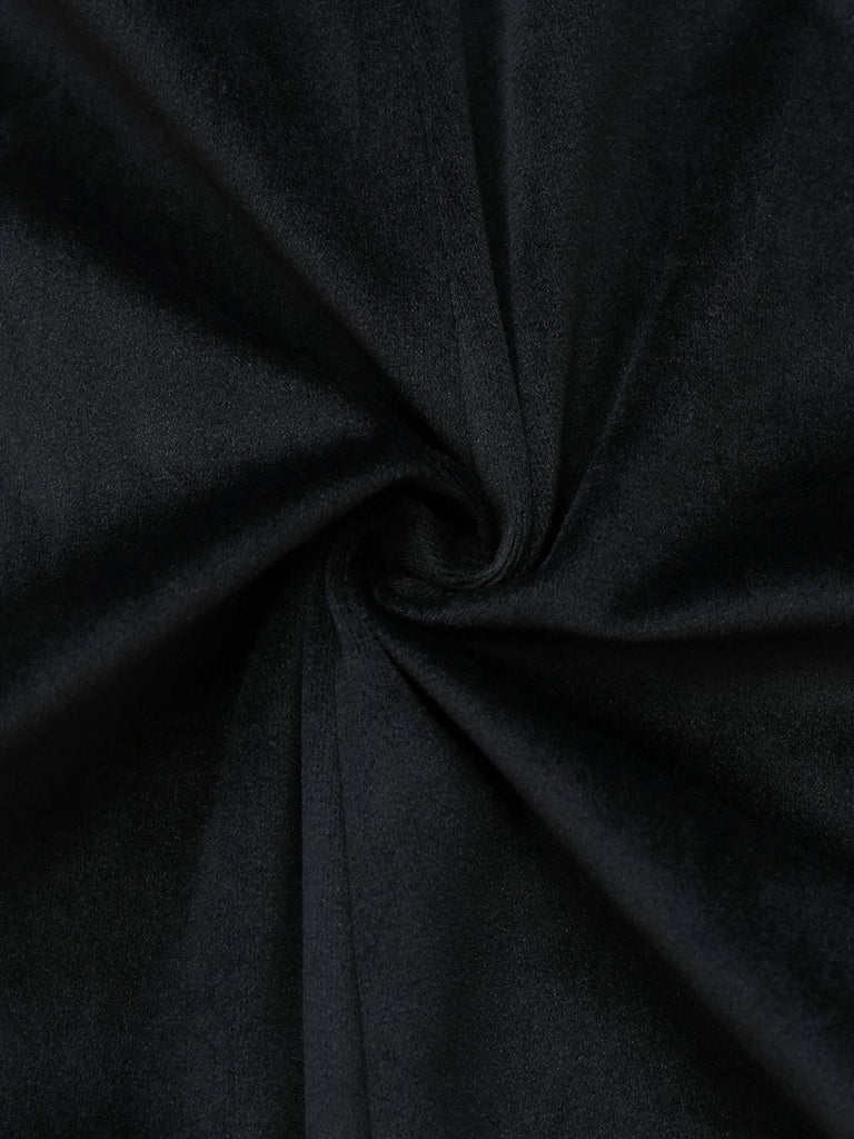 Giacca in stile vittoriano con ricami floreali nero anni '50