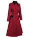 Cappotto doppiopetto con revers rosso anni '50