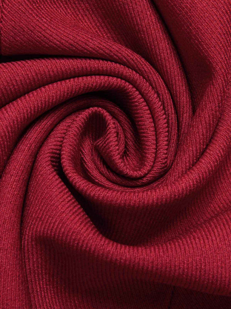 Cappotto doppiopetto con revers rosso anni '50