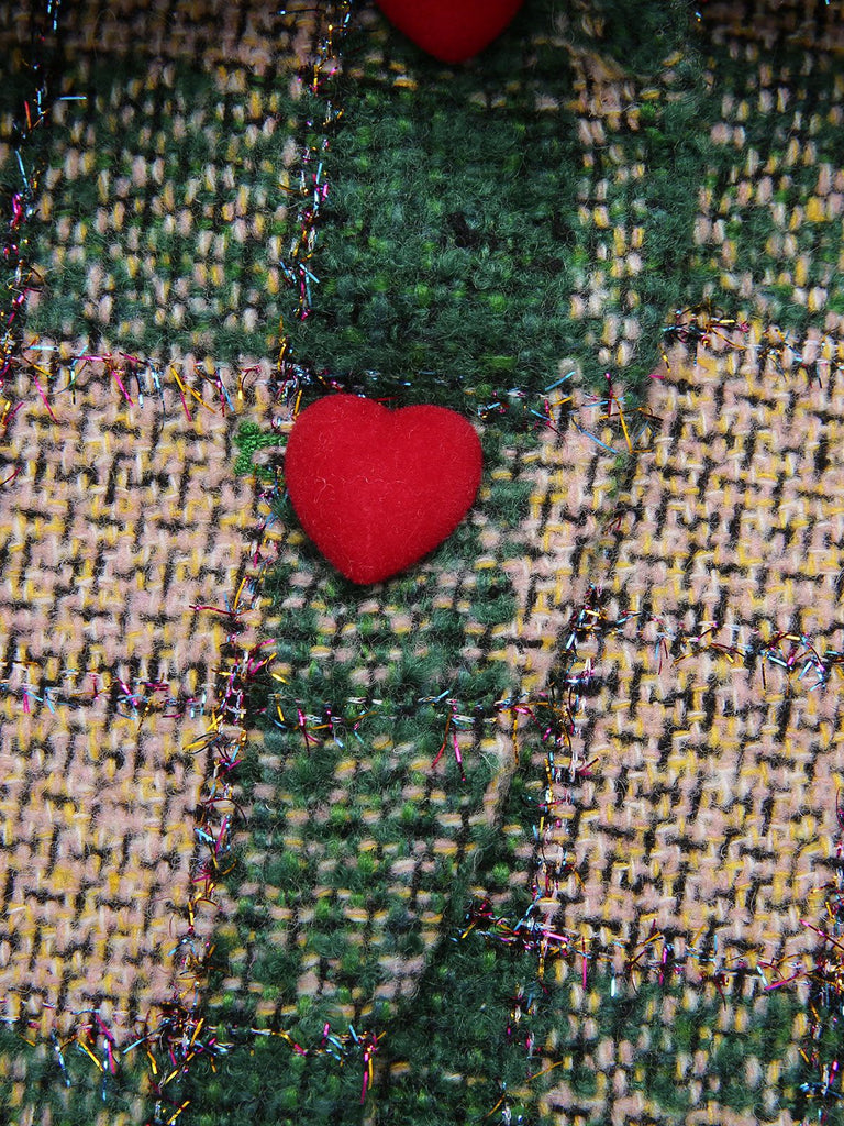 Giacca scozzese verde con risvolto anni '50