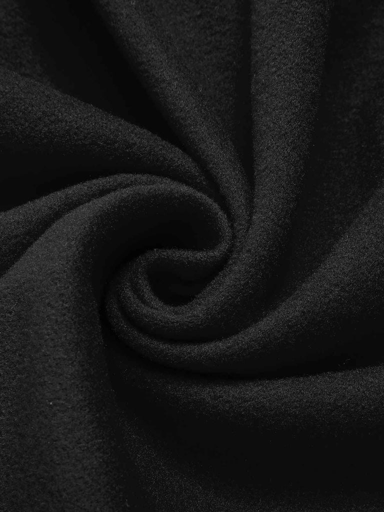 Cappotto aderente con revers in tinta unita anni '50