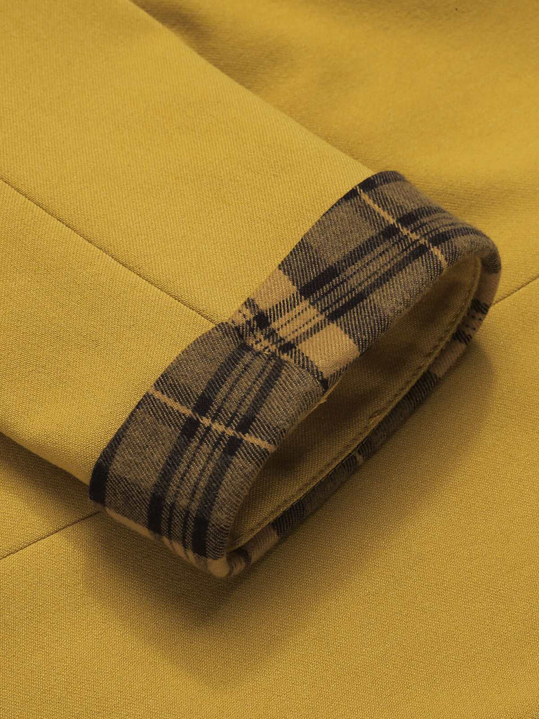 Cappotto corto con bottoni giallo anni '50