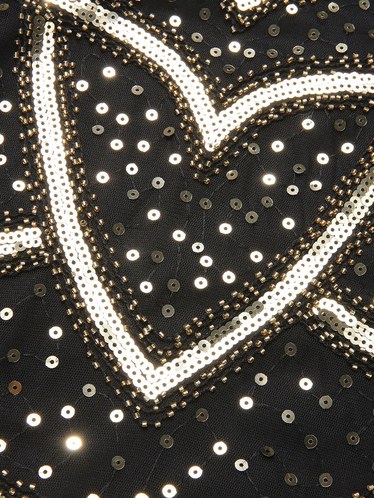 Abito Gatsby nappe perline paillettes anni '20