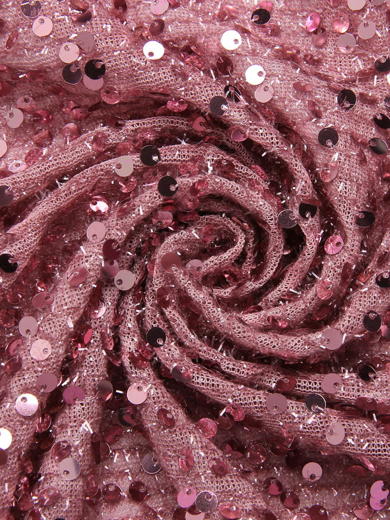 Abito lungo monospalla paillettes viola anni '20