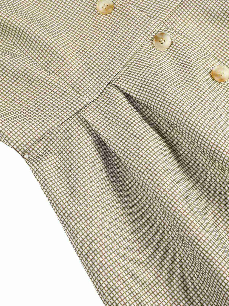 Abito piccolo plaid a quadri marrone anni '40