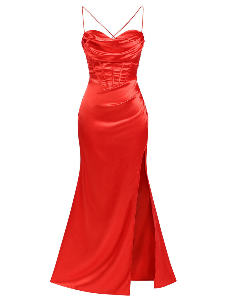 Abito spacchi alti lacci in tinta unita anni '20