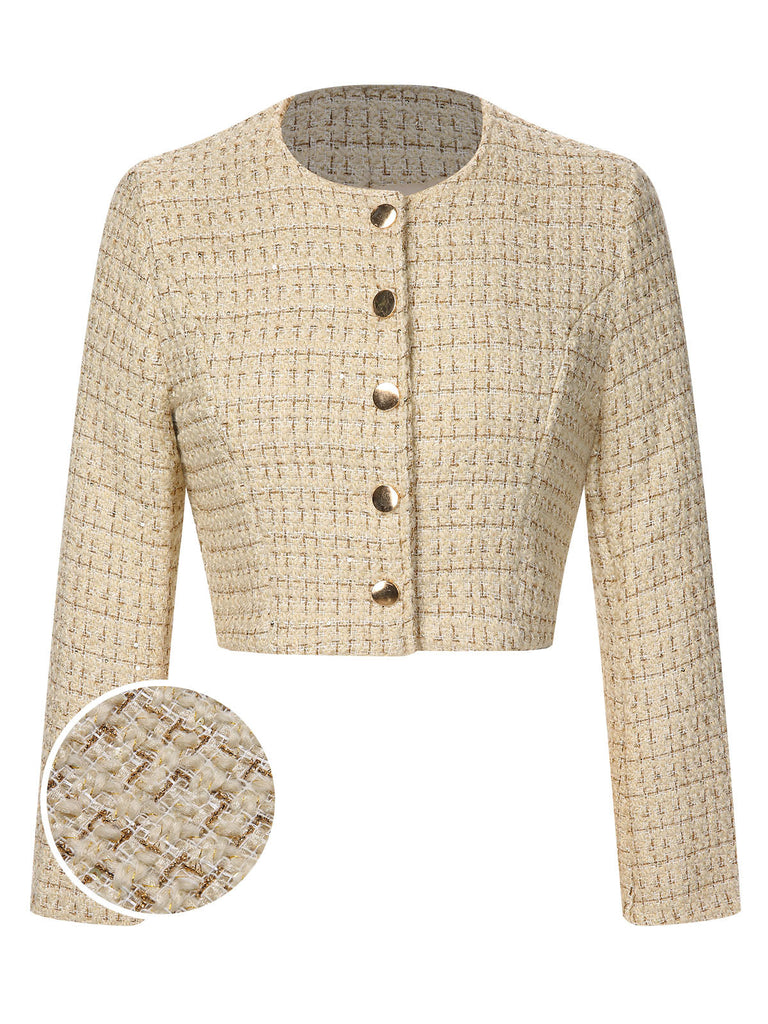 Cappotto corto a maniche lunghe in tweed anni '60