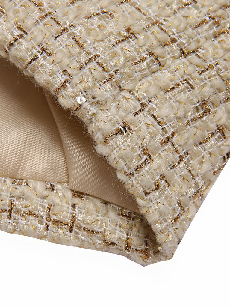 Cappotto corto a maniche lunghe in tweed anni '60