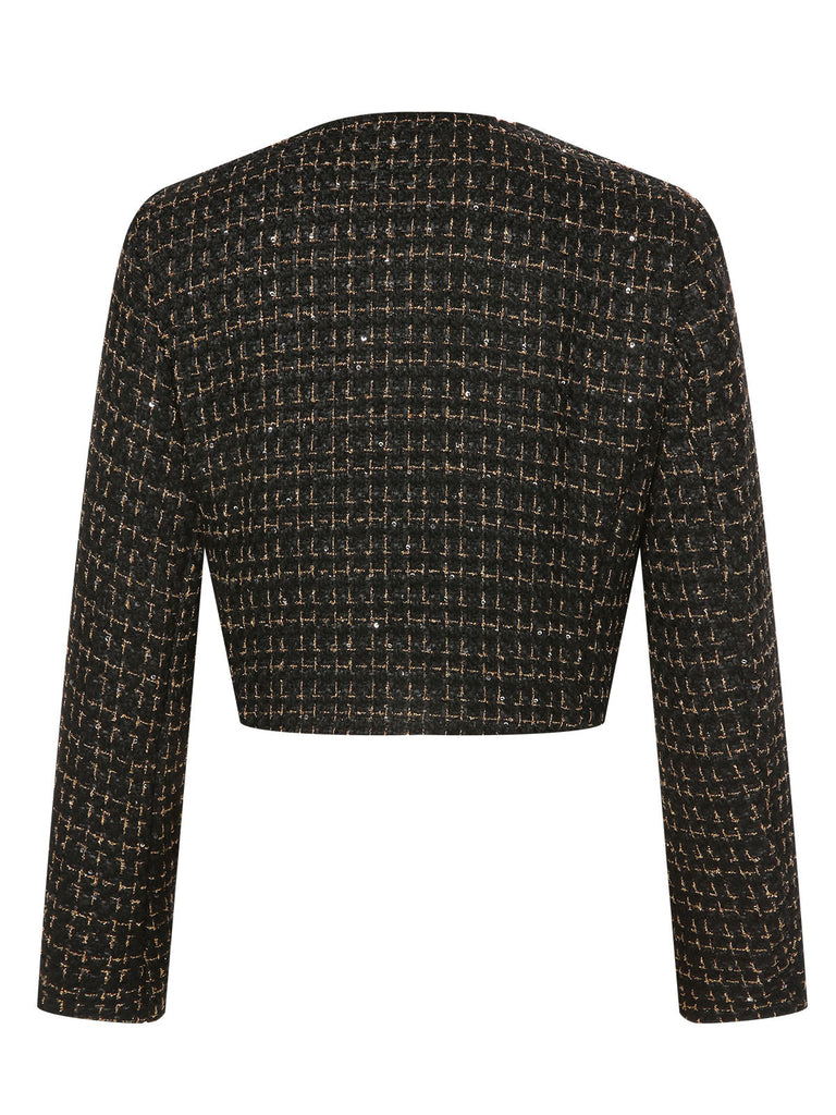 Cappotto corto a maniche lunghe in tweed anni '60
