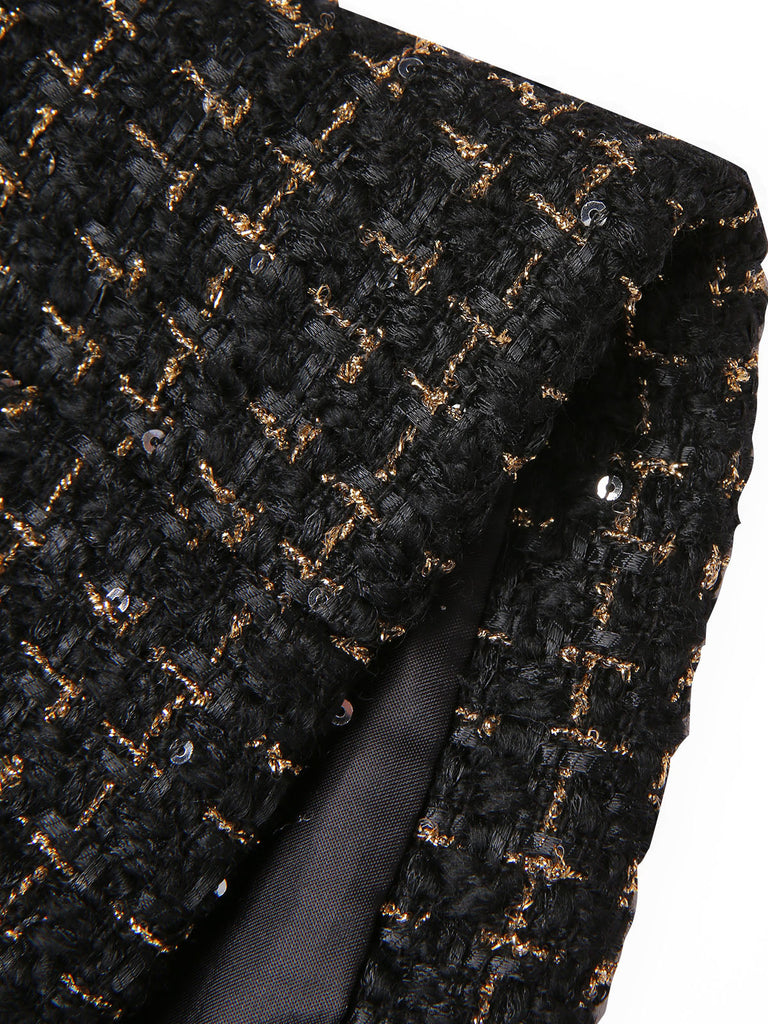 Cappotto corto a maniche lunghe in tweed anni '60