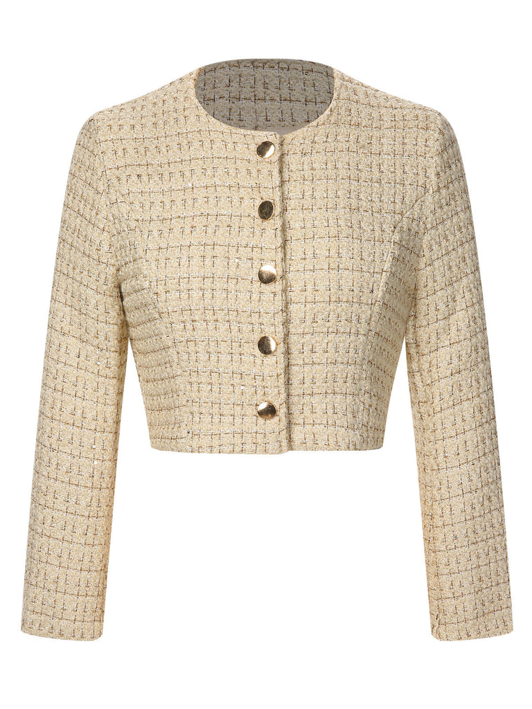 Cappotto corto a maniche lunghe in tweed anni '60