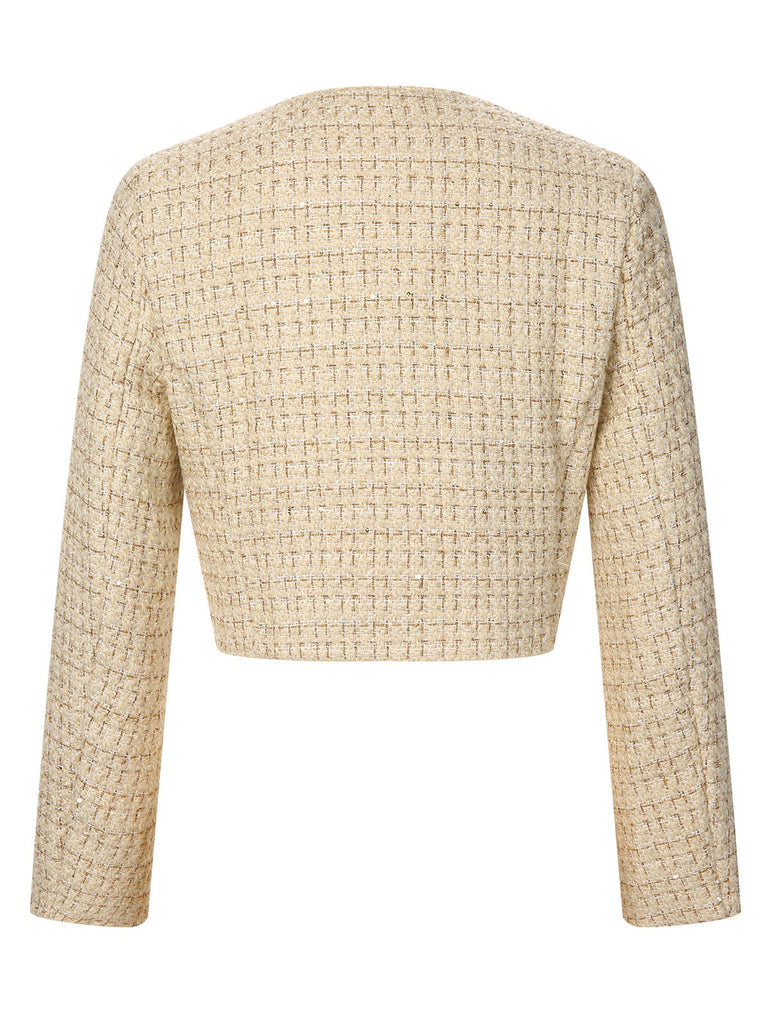 Cappotto corto a maniche lunghe in tweed anni '60