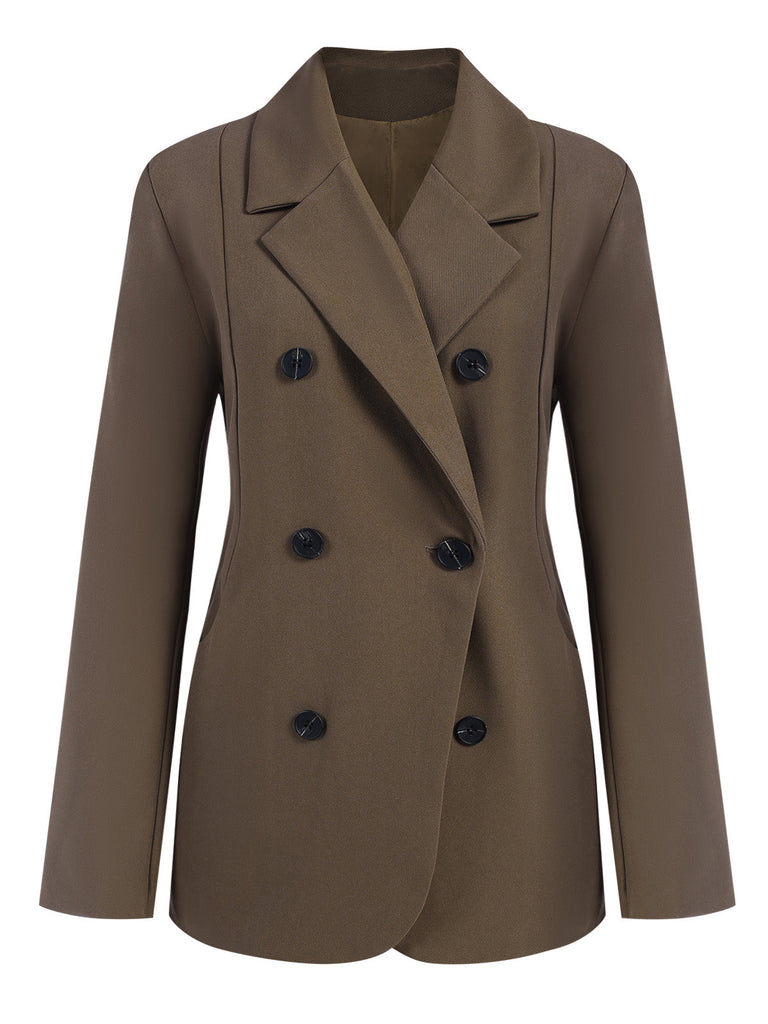 Blazer vintage a tinta unita con bottoni anni '40