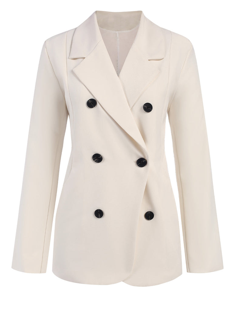 Blazer vintage a tinta unita con bottoni anni '40