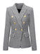 Blazer doppiopetto pied de poule bianco e nero anni '50