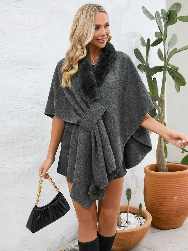 Cappotto a pipistrello in pelliccia anni '50