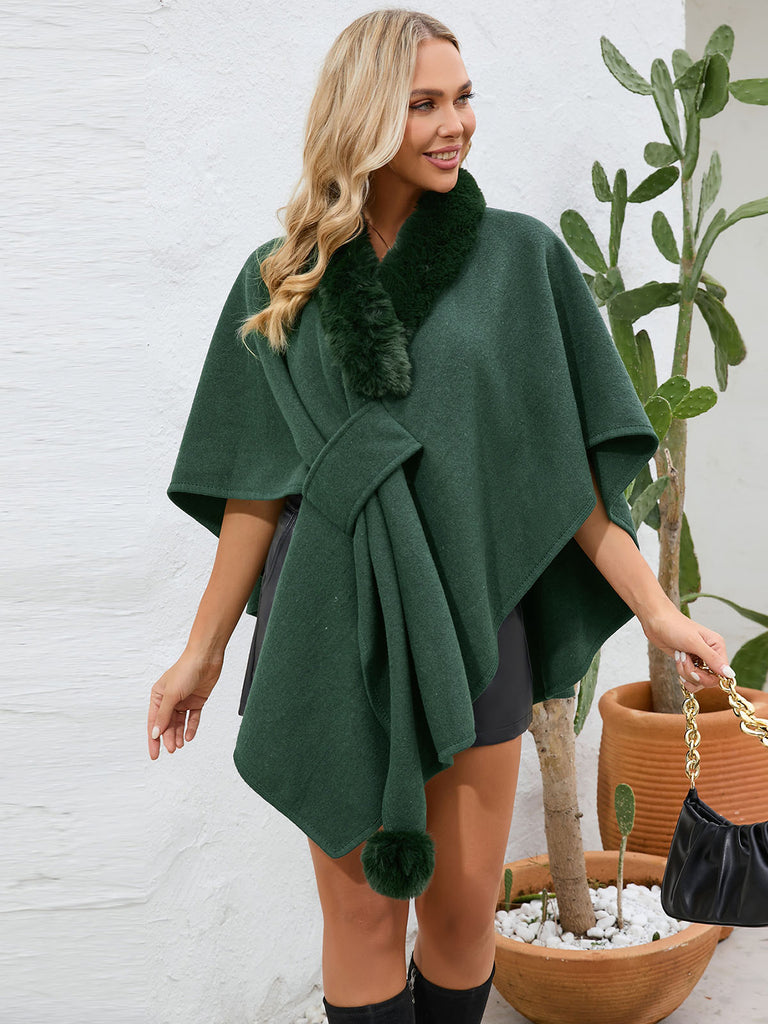 Cappotto a pipistrello in pelliccia anni '50