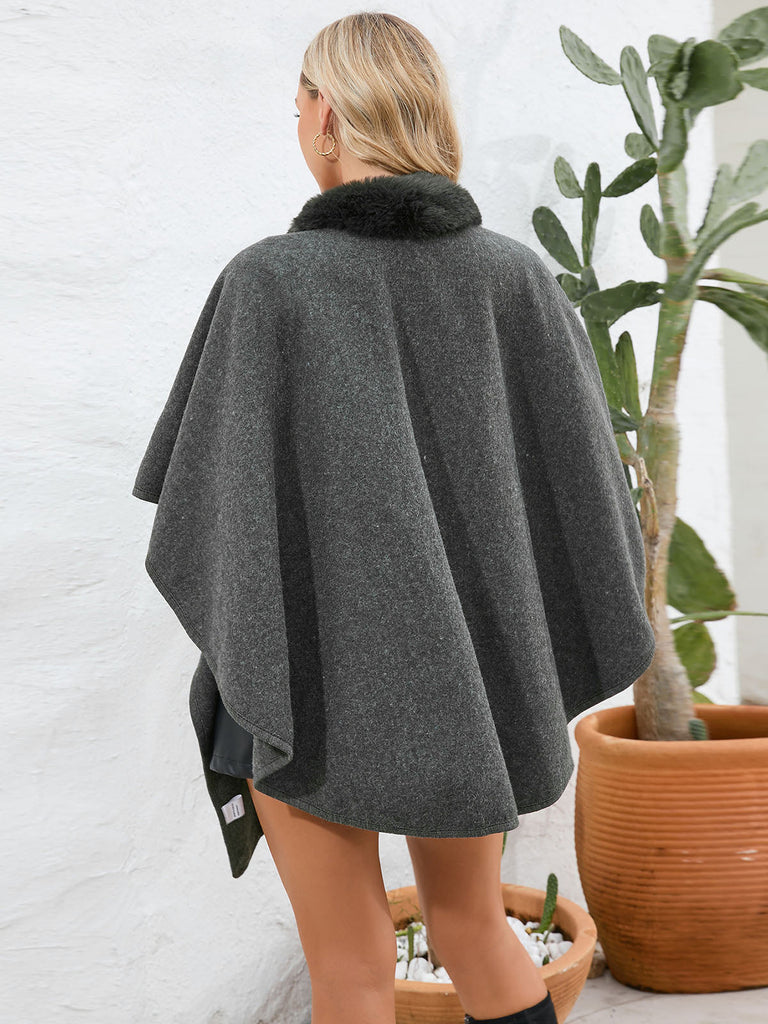 Cappotto a pipistrello in pelliccia anni '50