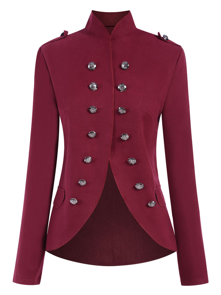 Cappotto doppiopetto con collo alto anni '50