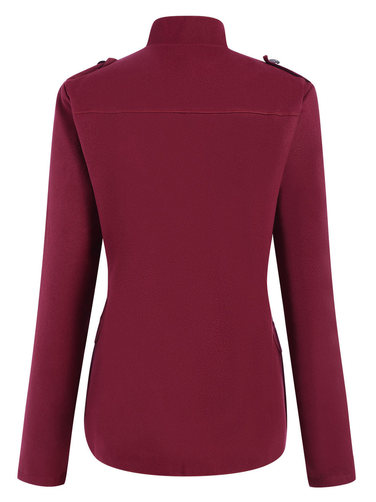 Cappotto doppiopetto con collo alto anni '50