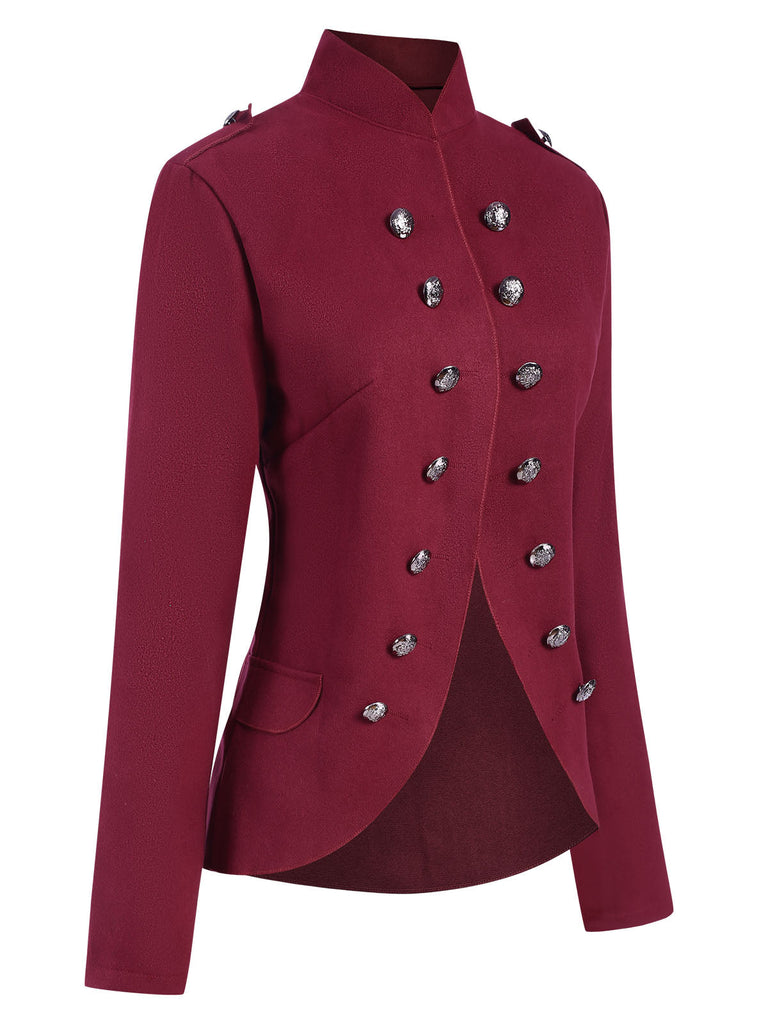 Cappotto doppiopetto con collo alto anni '50