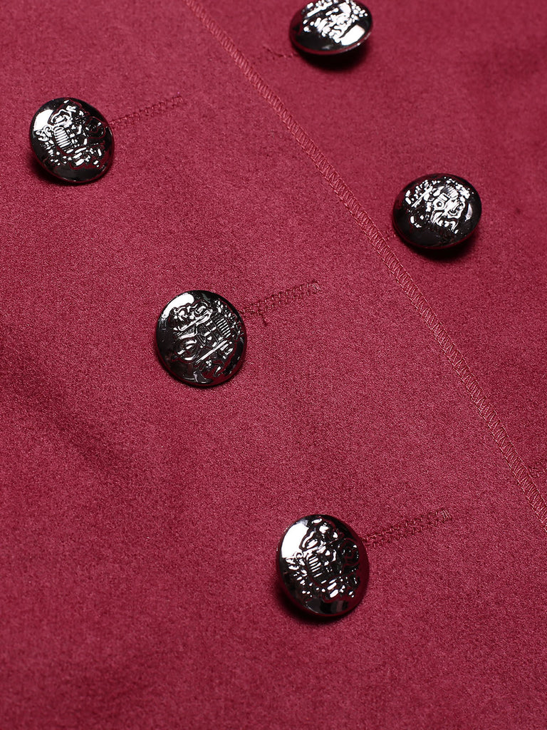 Cappotto doppiopetto con collo alto anni '50