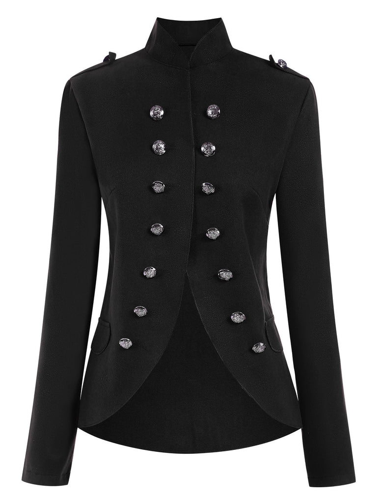 Cappotto doppiopetto con collo alto anni '50