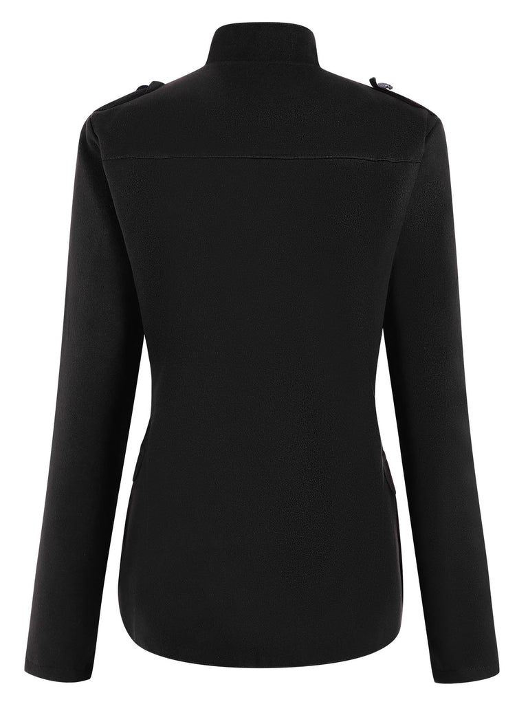 Cappotto doppiopetto con collo alto anni '50