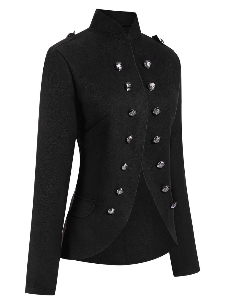 Cappotto doppiopetto con collo alto anni '50