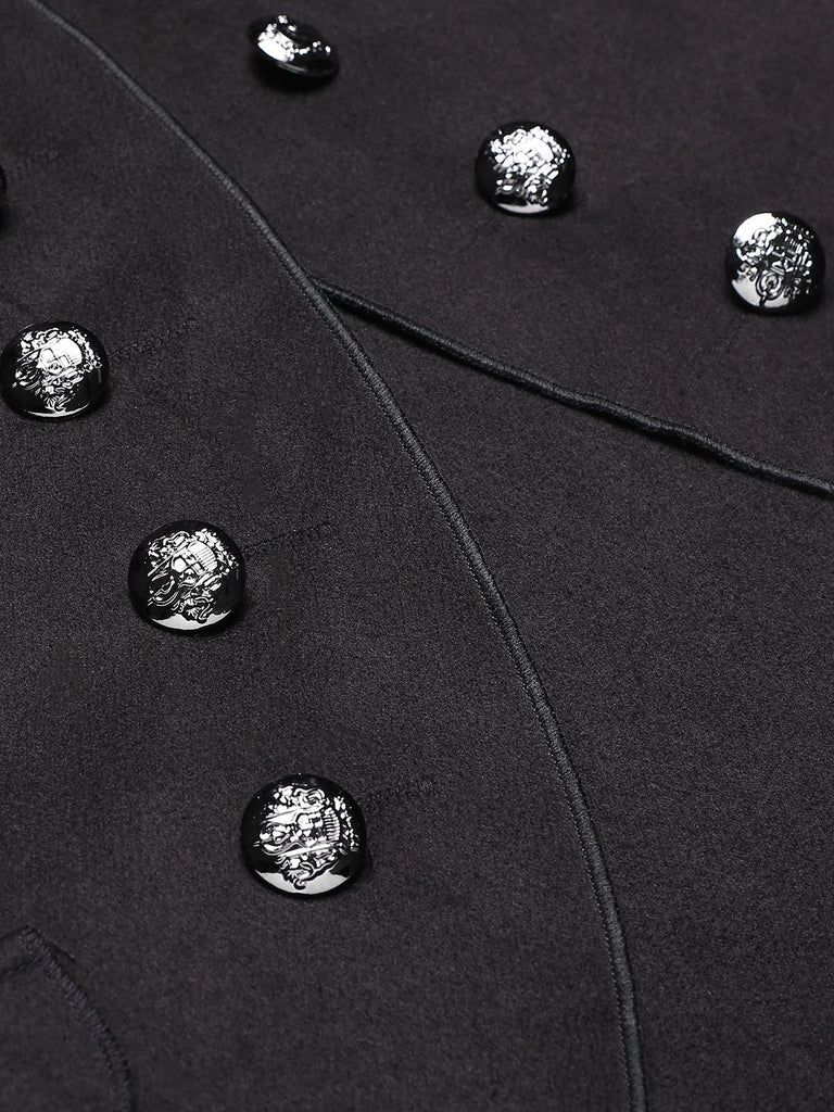 Cappotto doppiopetto con collo alto anni '50