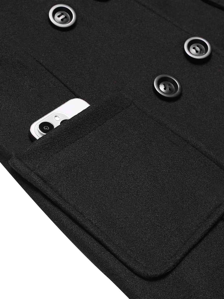 Cappotto skater doppiopetto con revers anni '50