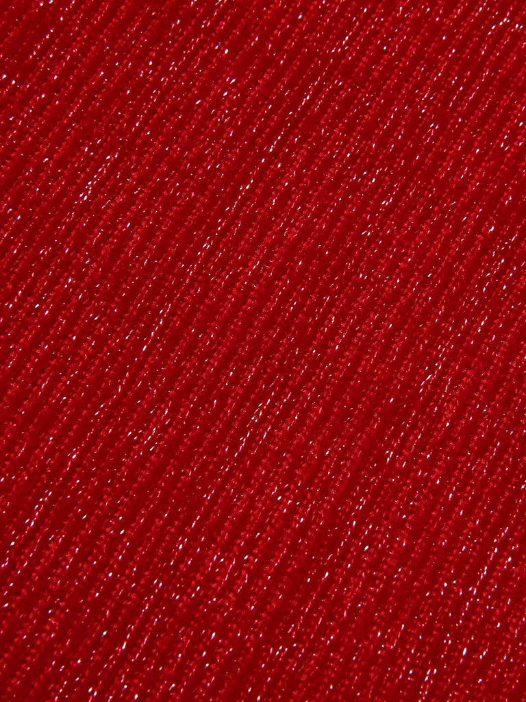 Abito a quadri con spalle scoperte stile natalizio rosso anni '50