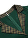 Abito patchwork plaid con revers verde anni '50
