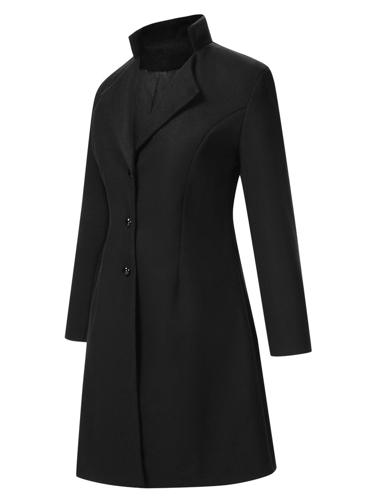 Cappotto con revers a collo alto anni '60