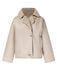 Cappotto in pile polare con fodera beige anni '60