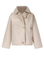 Cappotto in pile polare con fodera beige anni '60