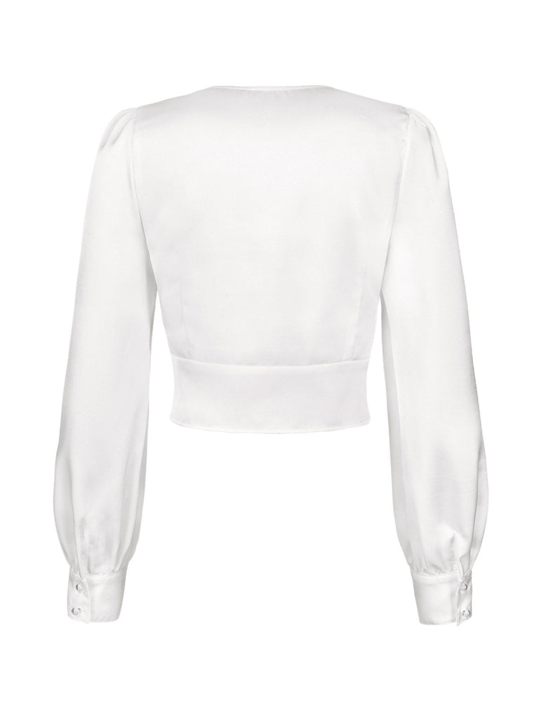 2PCS Abito a quadri e camicetta in raso grigio canni '40