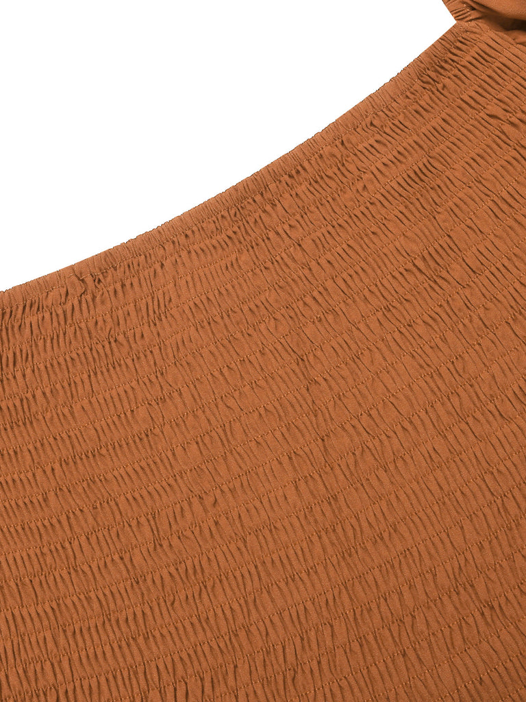 Abito reversibile con maniche a sbuffo e volant anni '40