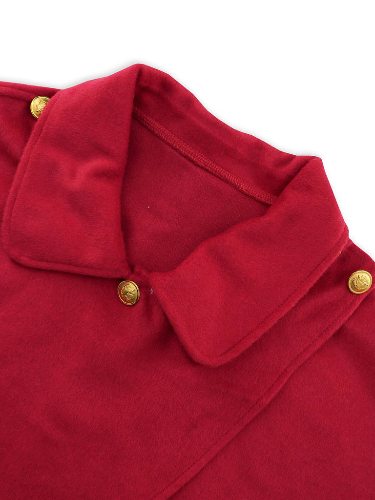 Cappotto con revers rosso anni '50