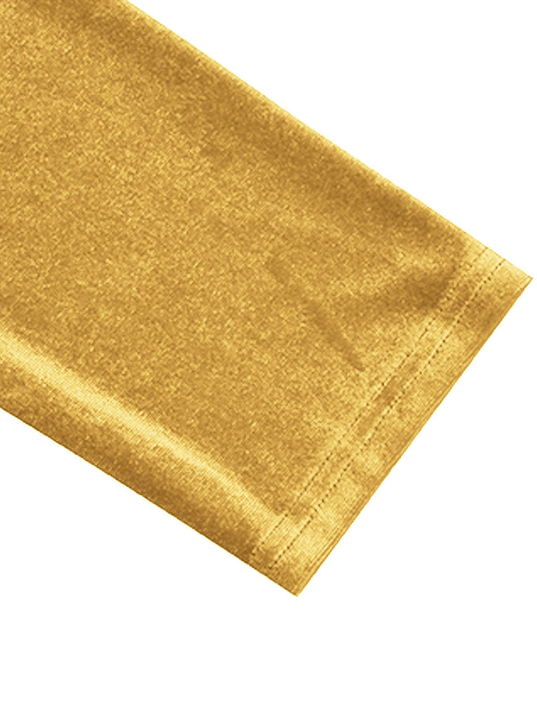 Abito a ruota in velluto tinta unita con scollo a V anni '50